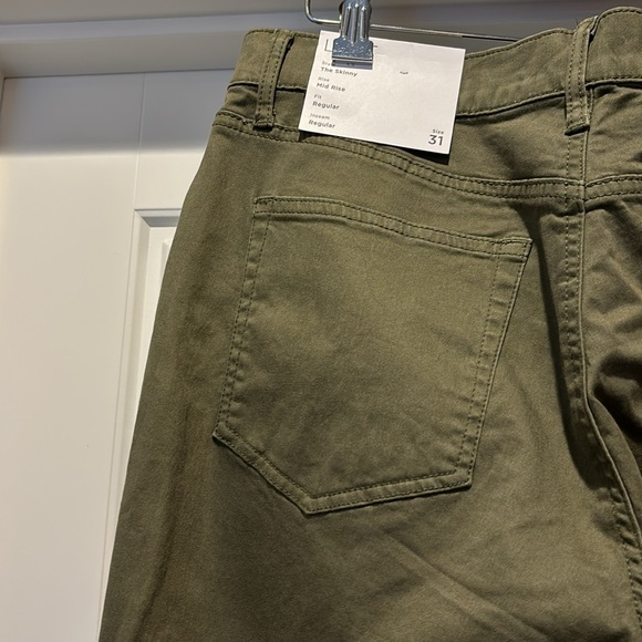 Loft Skinny Mid-Rise Pants in Army Green Khaki NWT 31/12 - Picture 2 of 5